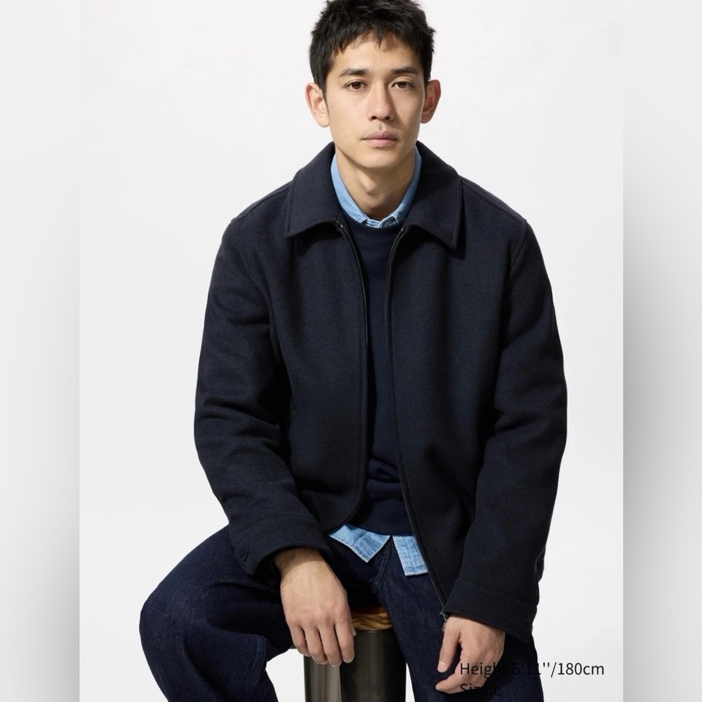 Uniqlo Black/Dark navy Men's Jacket - Picture 5 of 5